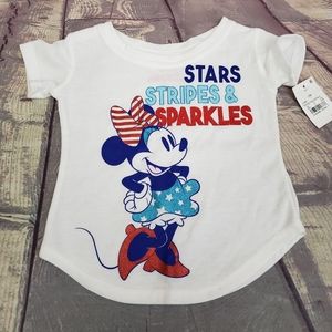 Minnie Mouse Americana Sparkle T-Shirt 12M